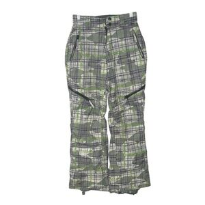 Trilogy Women's Gray Green Plaid Snow Pants / Insulated Ski/Snowboard Pants XXS